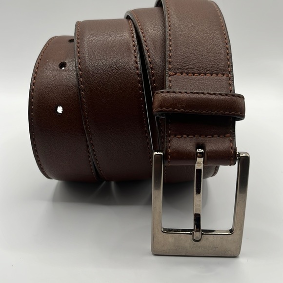 Ermenegildo Zegna brown leather Belt Italy 44